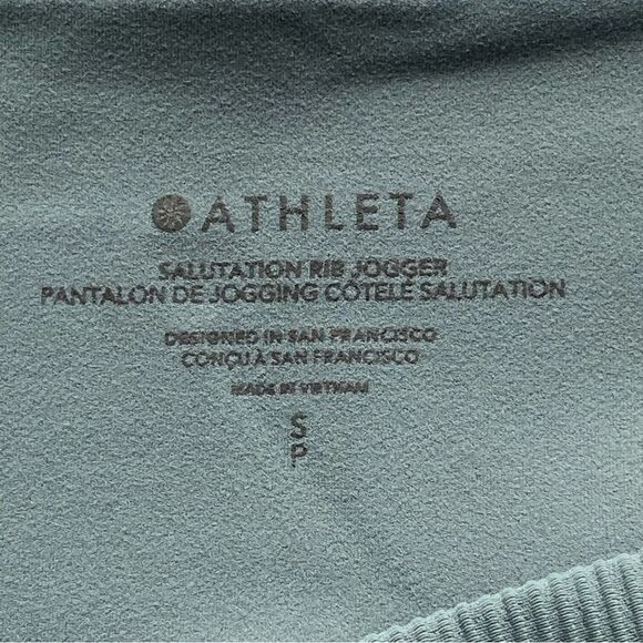 Athleta Sage Green Salutation Rib Jogger Size Small - Picture 11 of 16